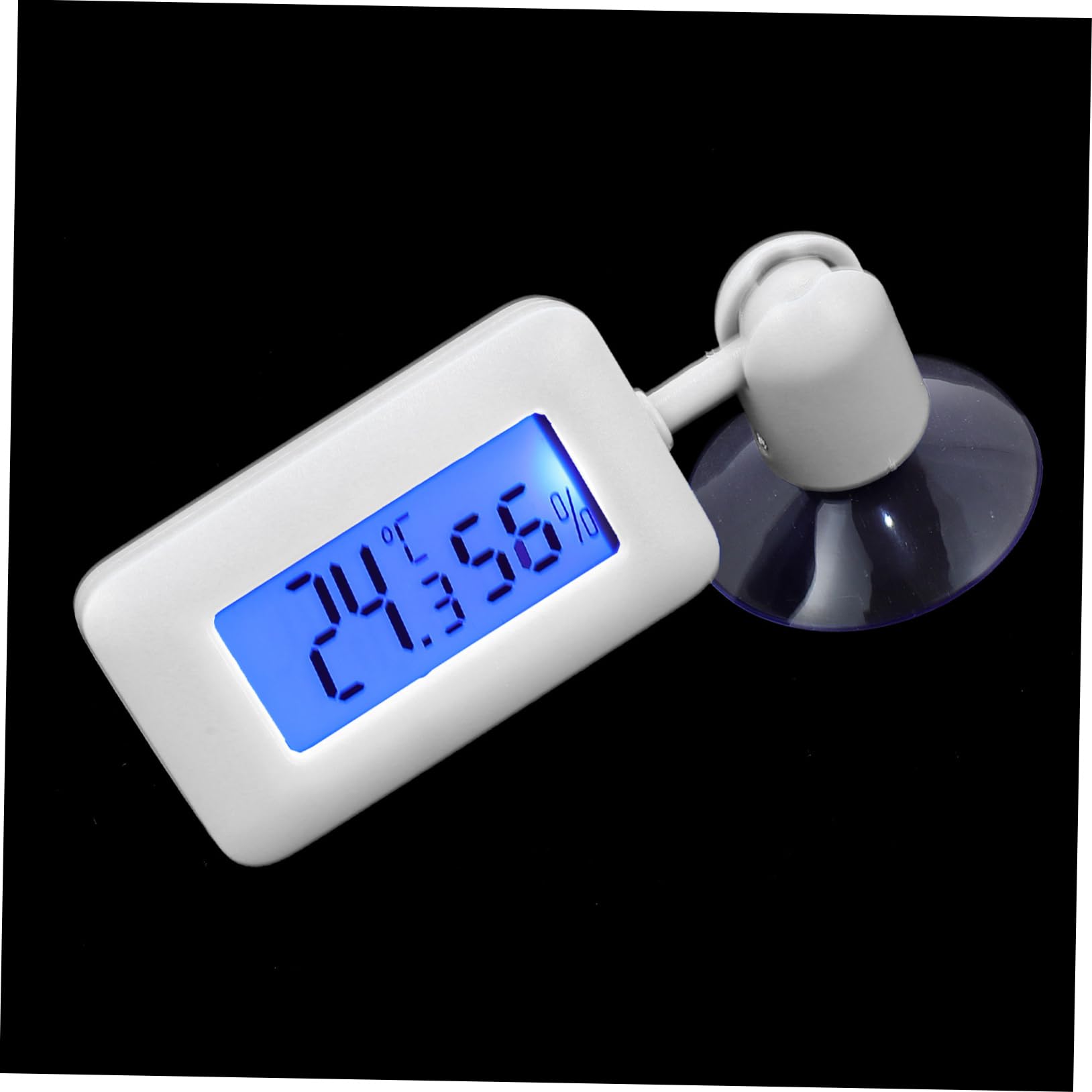 COSMEVIVI Rotary Suction Cup Thermometer Reptile Pet Thermometer and Hygrometer Large Display Screen