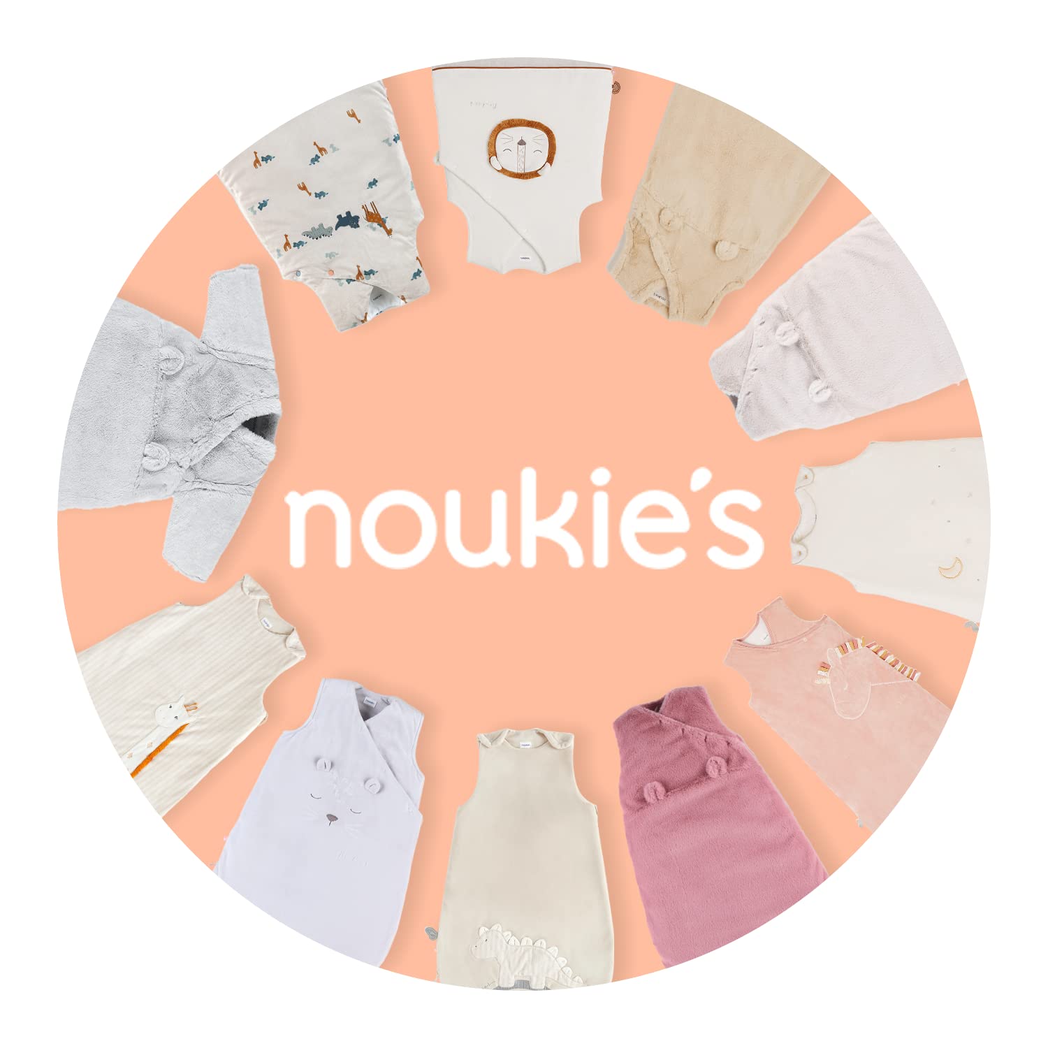 Noukie's NOUKIES Saco de Dormir de Invierno de 6 a 36 Meses (100 cm) – Saco de Dormir TOG de 2 a 3,5 – Cierre con Cremallera – Poliéster/algodón – Blanco Babou