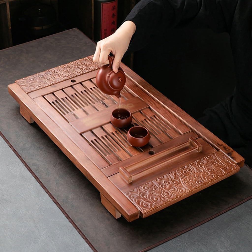 Tea Set Chinese Style Solid Wood Tea Table Kung Fu Tea Tray Home Hollow Tea Table Modern Simple Tea Tray Chinese Tea Set