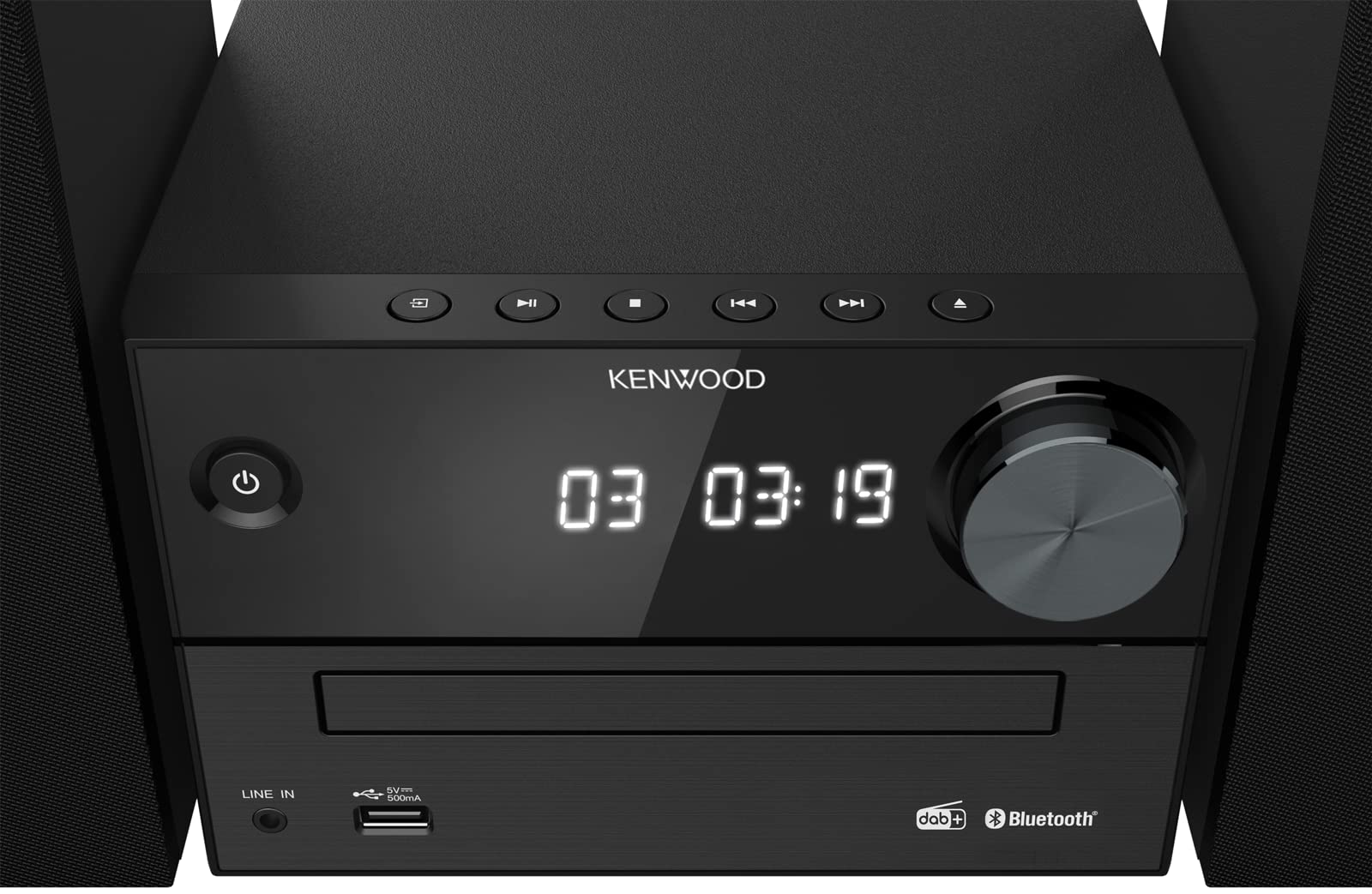 KENWOOD, Sistema HiFi Stereo M-420DAB, con Sintonizzatore DAB+ e FM con RDS, Bluetooth per Audio-Streaming V5.0 (A2DP), Lettore CD e Riproduzione MP3 (Incluse Funzioni Shuffle/Repeat), Black