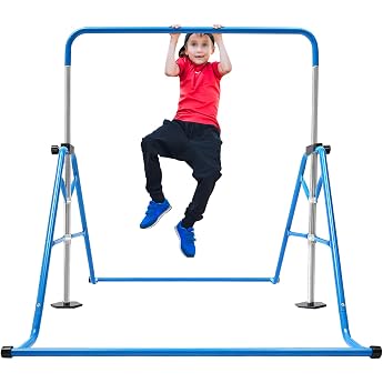 Gymnastics Bar for Children Outdoor Bar for the Garden Climbing Frame for Children and Teenagers Height Adjustable Gymnastics Bar for Children Home Gym Garden 115-155 cm