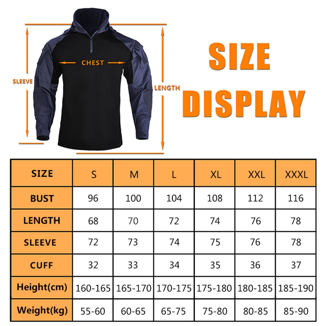 Camisas Militares de Caza Camisa de Combate de Pesca al Aire Libre Equipo táctico Camflouge Camisa táctica para Acampar (En8 CP L)