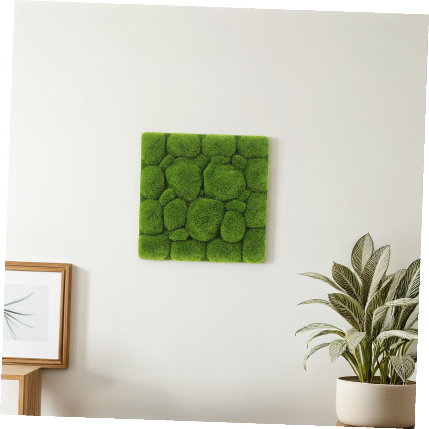 Healvian Decorazione in Finto Muschio 3 Pezzi 29x29 Cm, Pannelli di Muschio Artificiale per Pareti Interne ed Esterne, Sfondo Verde Naturale per Arredamento Casa, Negozi e Composizioni