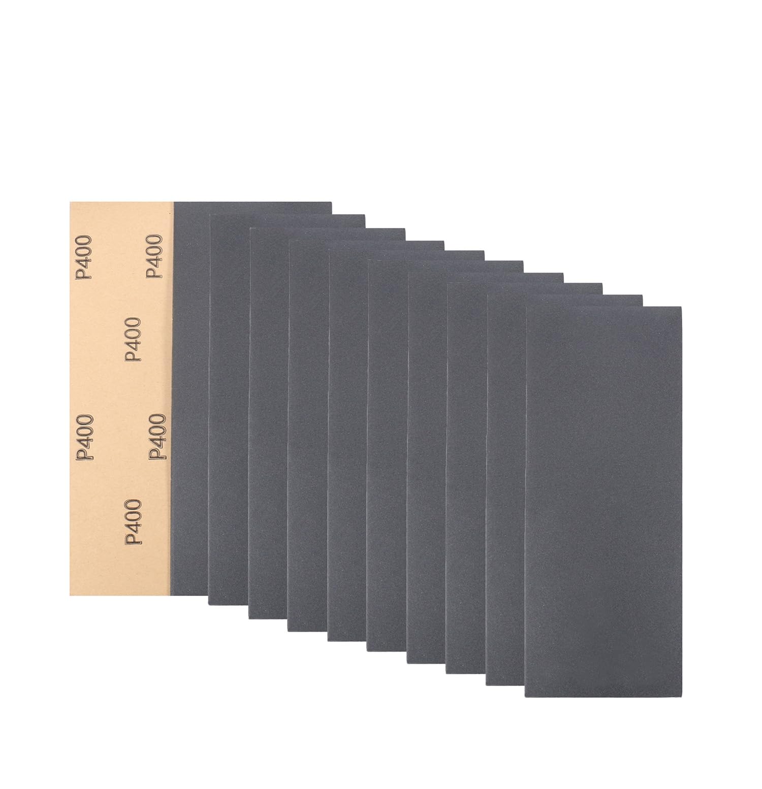 Tueascallk 30Pcs 9 x 3.6 Inchs 400 Grit Wet and Dry Handmade Universal Sanding Sheets, Suitable for Woodworking Furniture/Automobiles/Metal/Lacquer