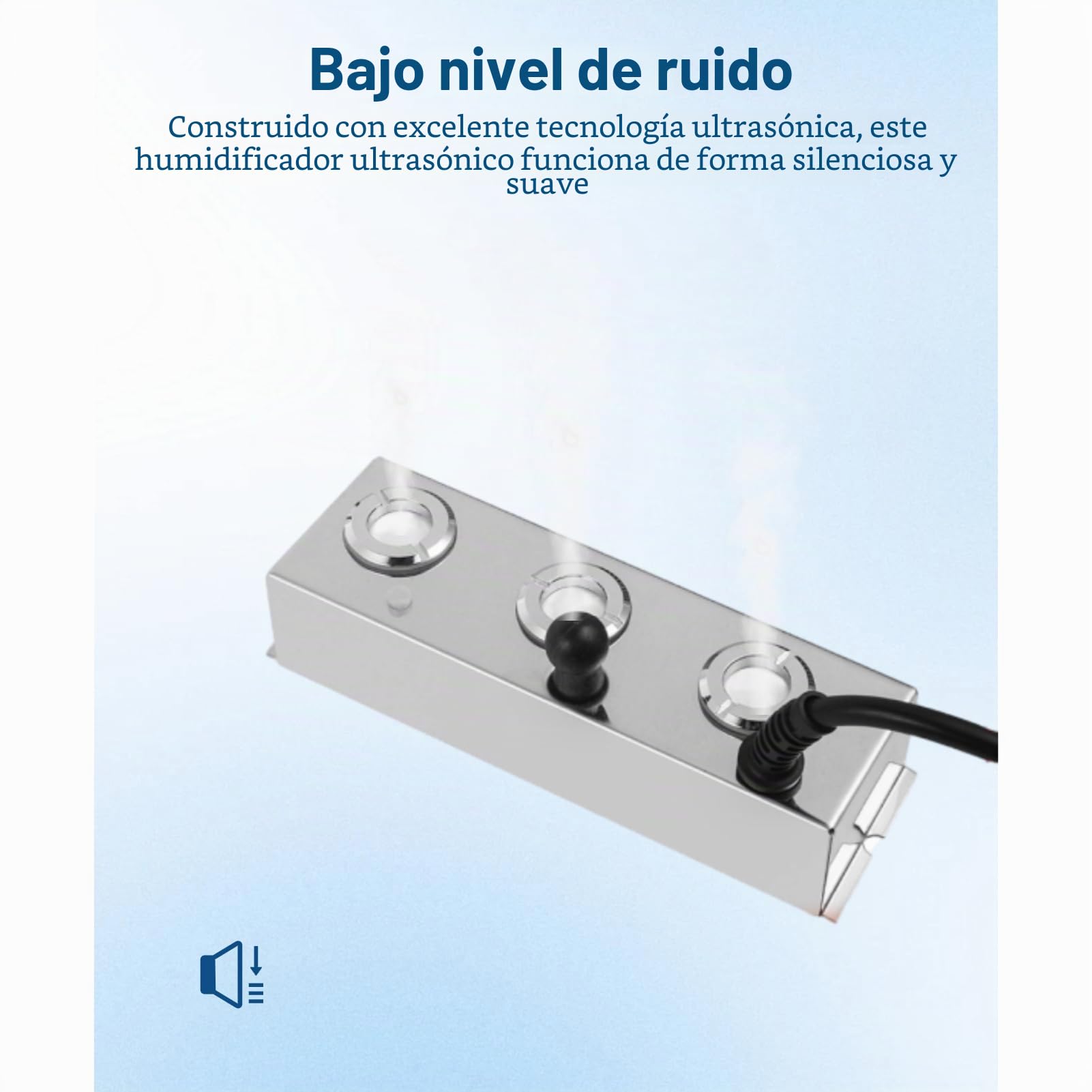 Nebulizador Ultrasónico de 3 Cabezales, Generador de Niebla Ultrasónico a Prueba de Agua IP67 de 4,5 L por Hora, Humidificador Ultrasónico con Cable de 3 Metros, para Estanque,