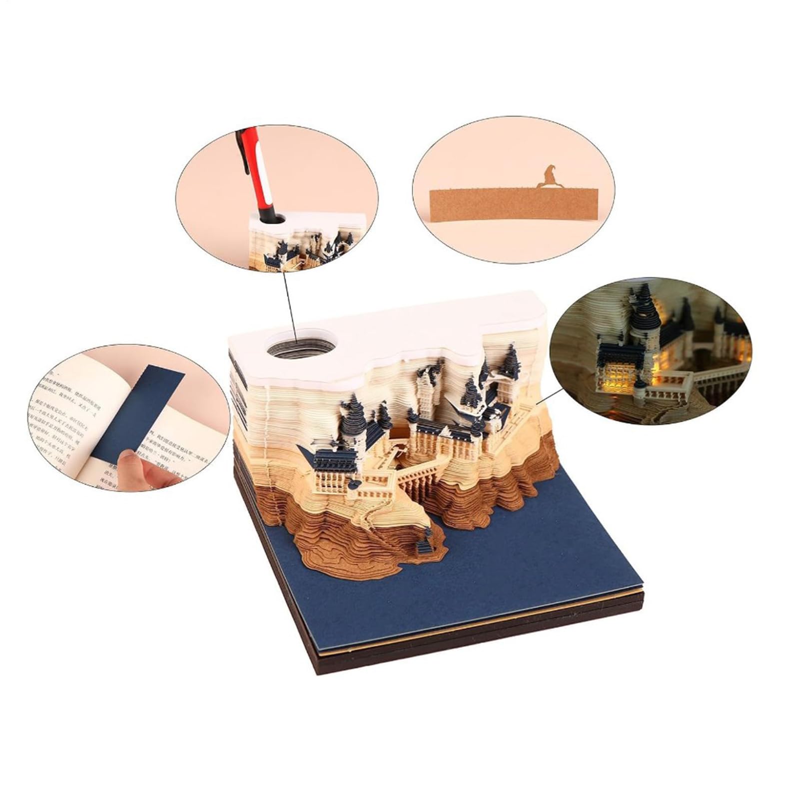 Bloc-notes 3D Bloc-Notes Planificateur Décoratif à Arracher