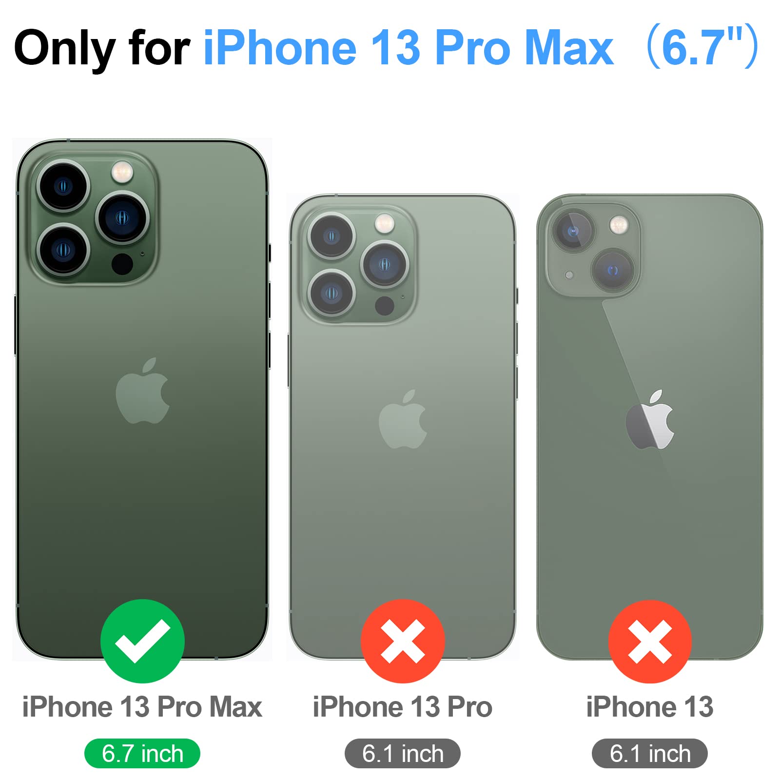 SkyEagle Wallet Case for iPhone 13 Pro Max?Compatible with Magsafe? Women Men PU Leather Flip Folio Protective Cover Credit Card Slots Kickstand RFID Blocking,for Apple 13 Pro Max,Blue