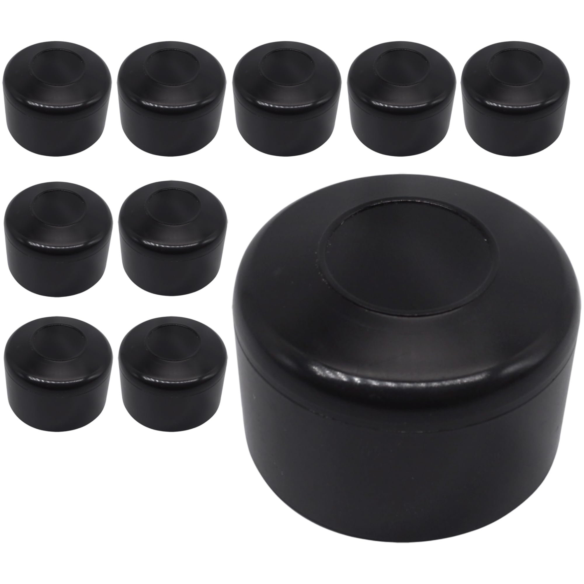 SKIR'CO (30 unidades) Tapas para Postes de Valla, Tapas redondas de plástico negro de 51 mm para postes de valla redondos, cubiertas de postes de valla, color negro RAL 9005 — view 20