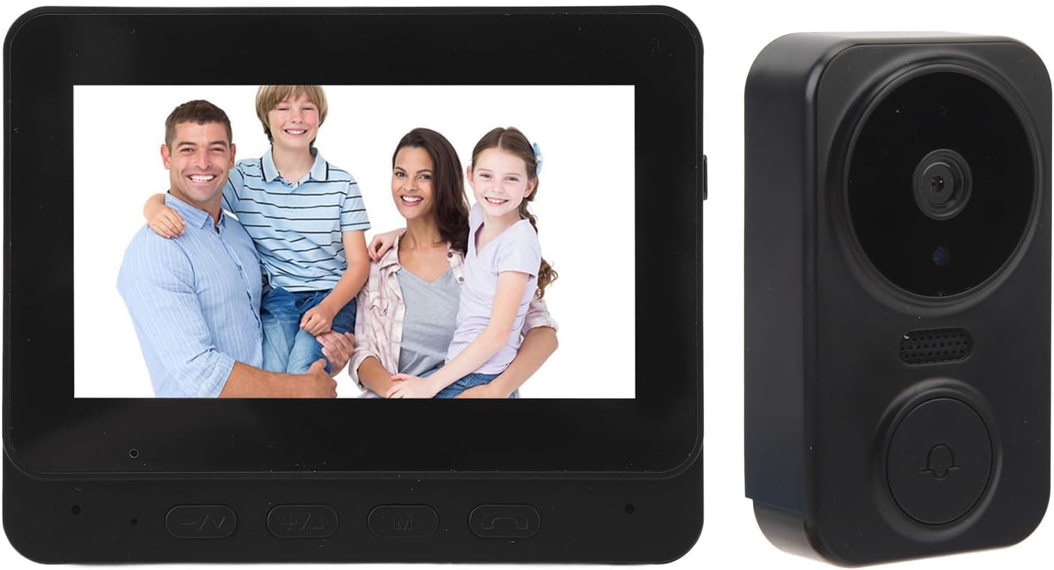 Ring Video Doorbell, Visual Intercom Doorbell Infrared Night Vision Doorbell Camera, 2.4GHz WiFi 2 Way Voice 1080P Wide Angle Lens Wireless Video Doorbell