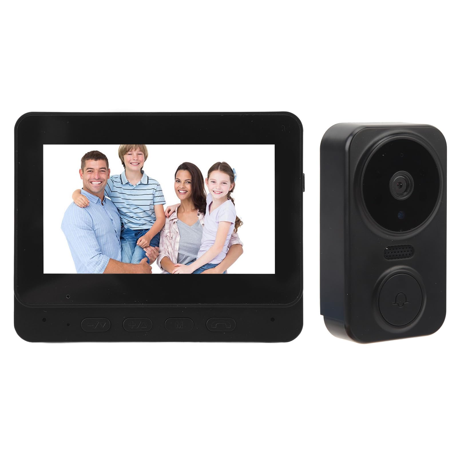 Ring Video Doorbell, Visual Intercom Doorbell Infrared Night Vision Doorbell Camera, 2.4GHz WiFi 2 Way Voice 1080P Wide Angle Lens Wireless Video Doorbell