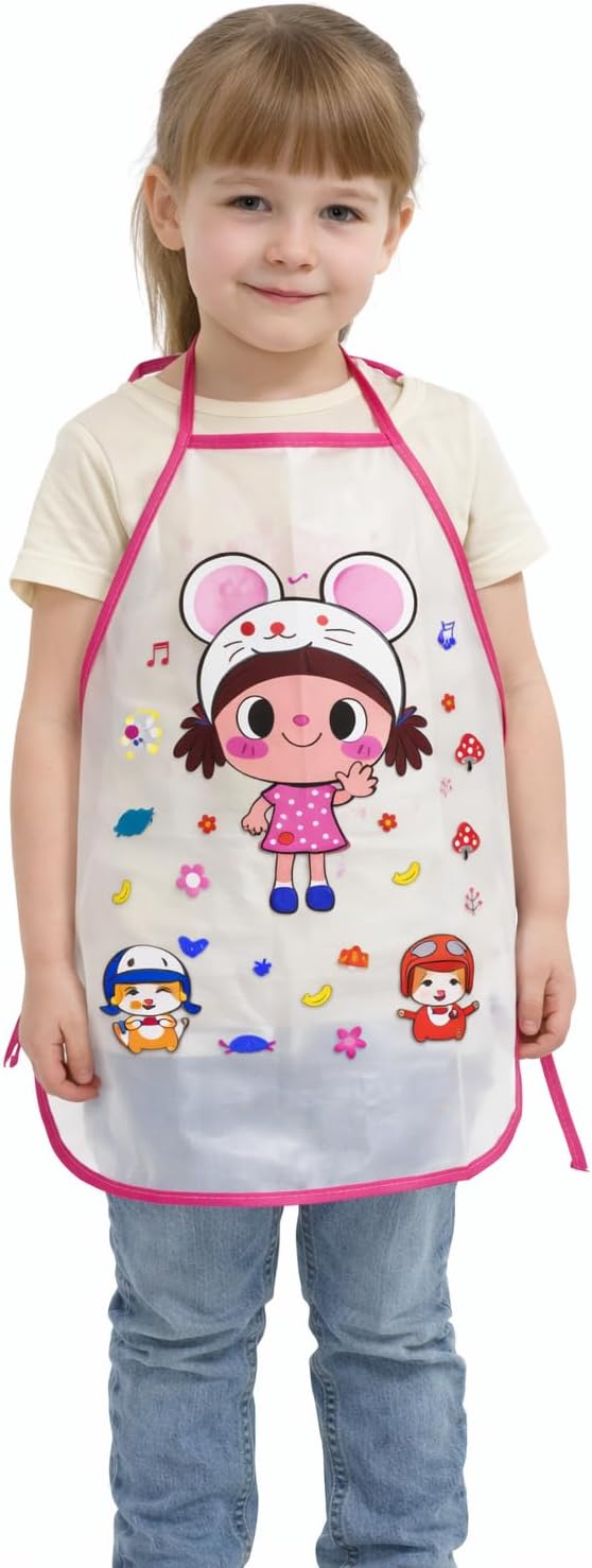 Professional | Cartoon Apron Waterproof Multipurpose Design Creative Cooking Art Craft Protection Durable Lightweight Easy Clean Coverage For Home Kitchen Workshop KG School 2026