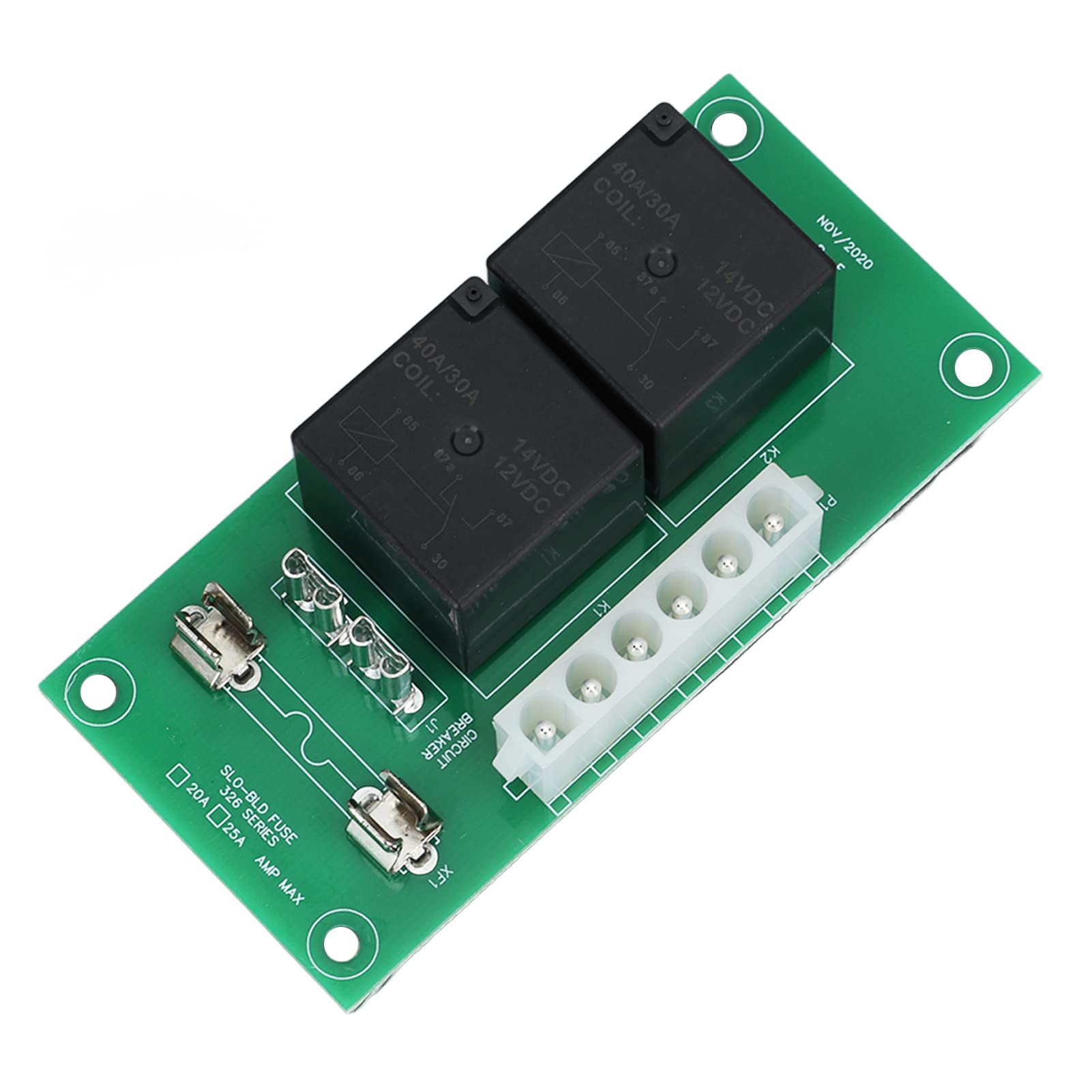 Tablero de control de relé de engranaje de alimentación de 12 V RV 14 1130 Fusible de alto rendimiento de 20 amperios deslizable de metal ABS resistente reemplazo para Fleetwood