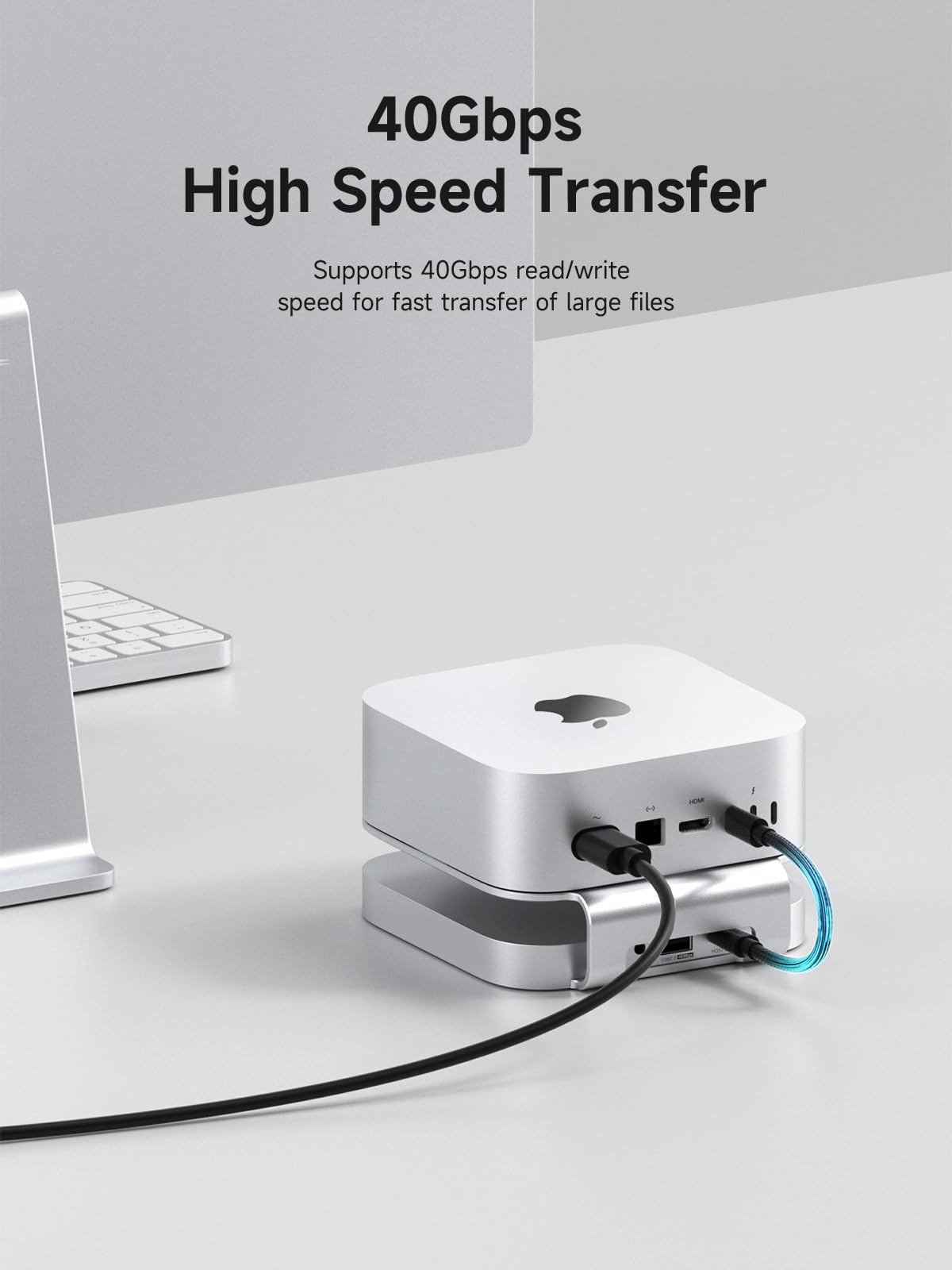Buy Hagibis Mac mini M4 Hub & Stand with SSD Enclosure, 3 in 1 USB