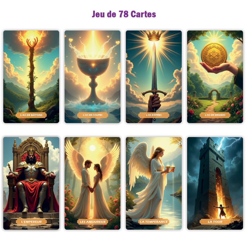 TT163 - Set De Tarot Divinatoire De La Sorcière,Tirage Quotidien, Jeu TT163 - Set De Tarot Divinatoire De La Sorcière,Tirage Quotidien, Jeu