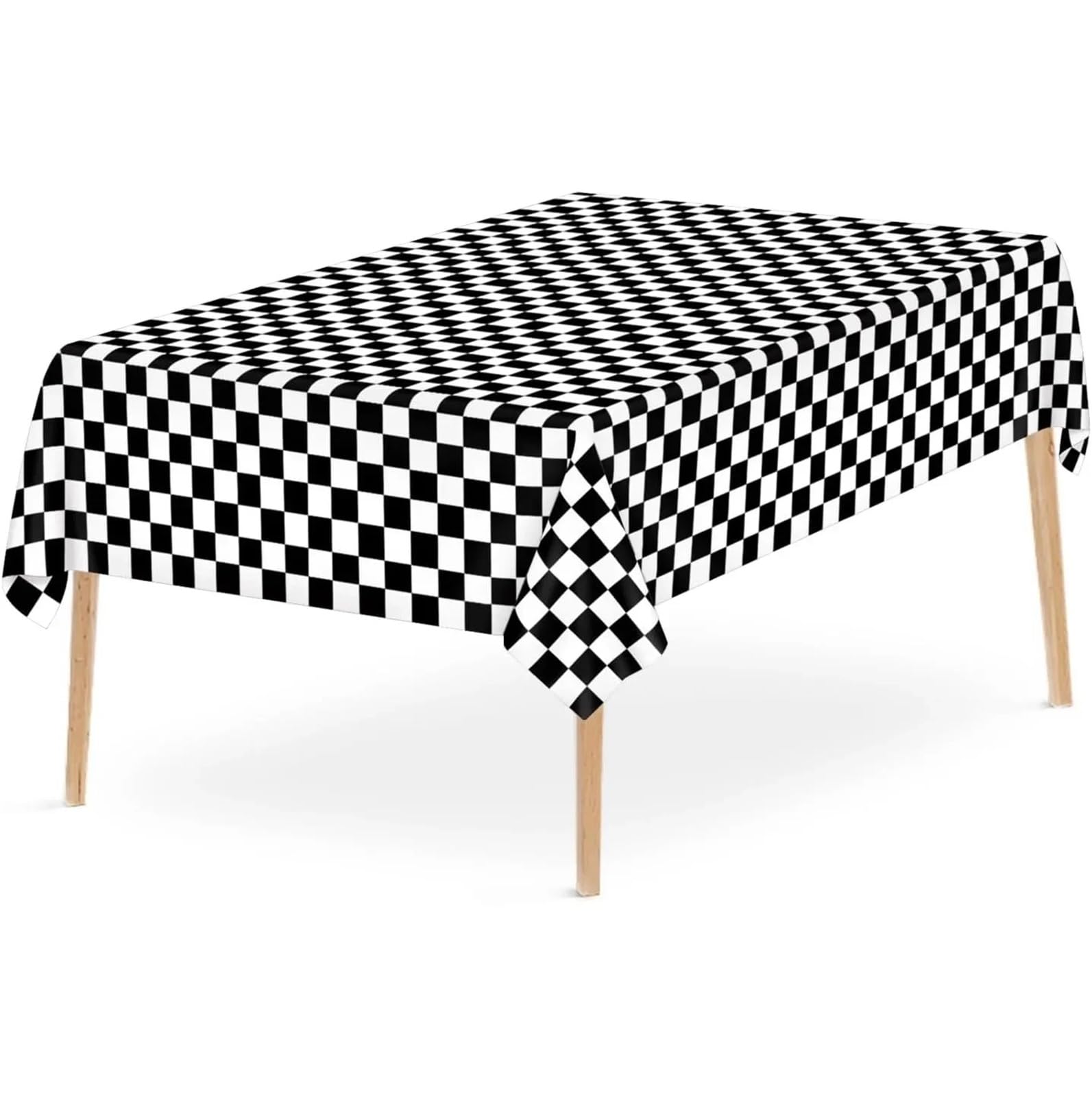 Nappe jetable plastique PEVA imperméable noire 137x274 pour fête mariage restaurant