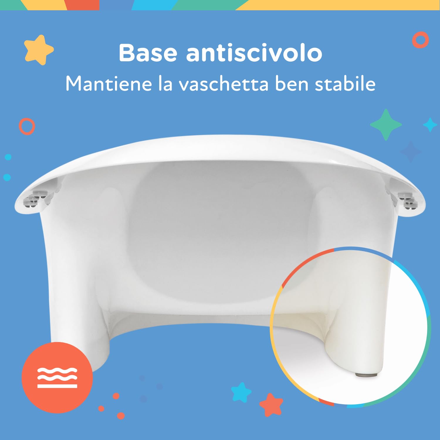 Nuby Vaschetta Bagnetto, Poggiatesta Morbido Antiscivolo, 0+ Mesi, Bianco