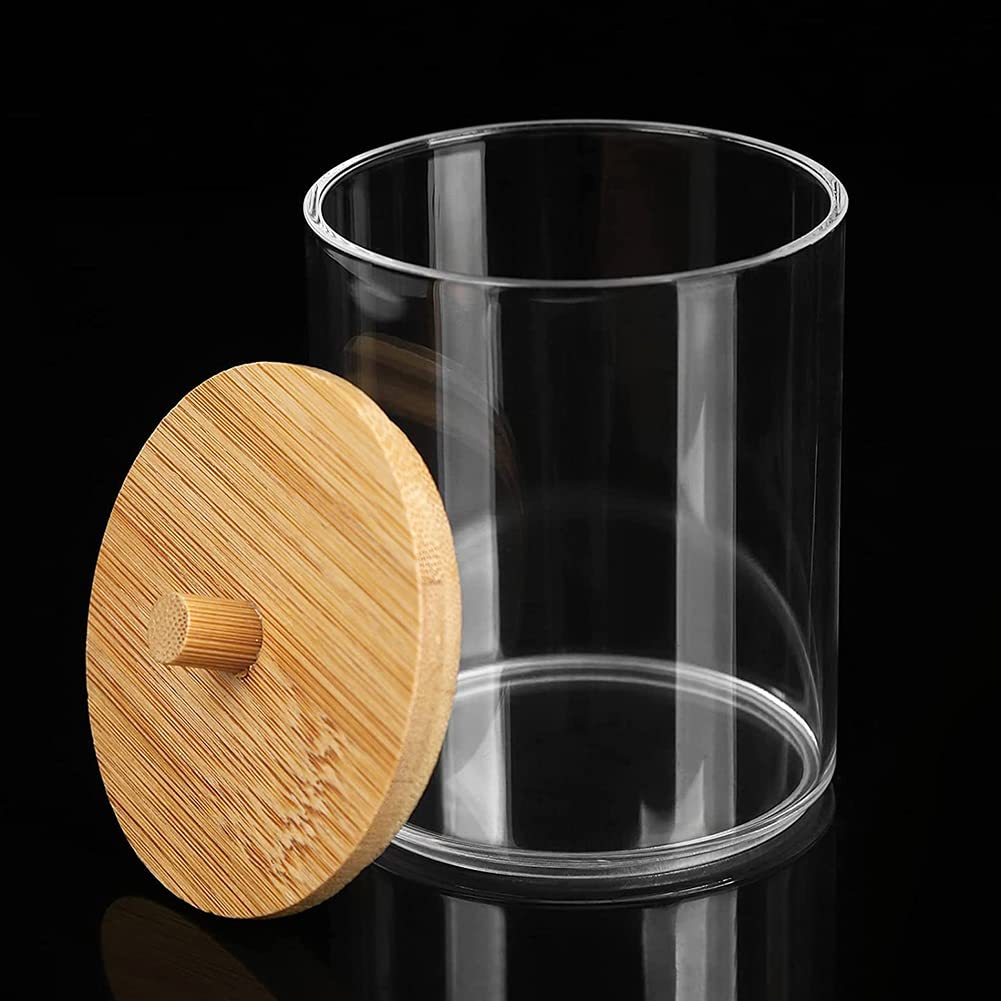 Set 3 Contenitori Per Cotton Fioc E Dischetti - In Acrilico, Con Coperchio, Bianco-Trasparente - Foto 6