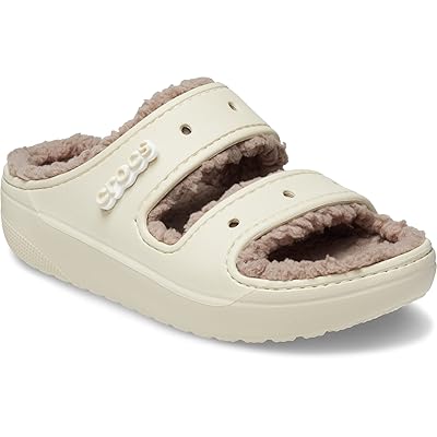 Crocs Classic Cozzzy Sandals Shoes Bone/Mushroom