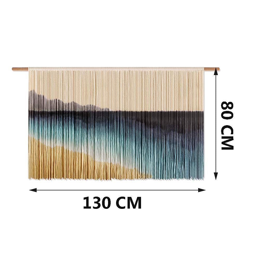 Macramé Tapiz Tejido para Colgar en la Pared Decoración de Pared Bohemia Arte Decoración del hogar Cuerda de algodón Hecha a Mano para la decoración del Dormitorio de la Sala de Estar (110 * 70 CM)