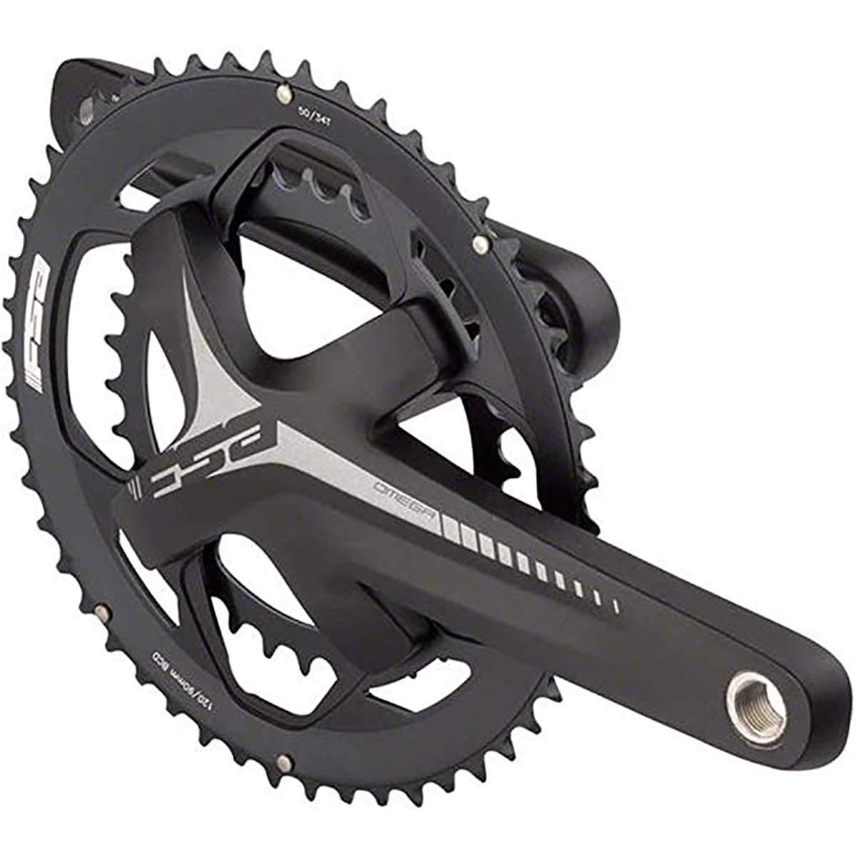 Full Speed Ahead - Omega Adventure Series Alloy Double Crankset Without Bottom Bracket | MegaExo and BB386EVO Technology | for Road Bike | 10/11 Speed Compatible | 30/46T 172.5 mm