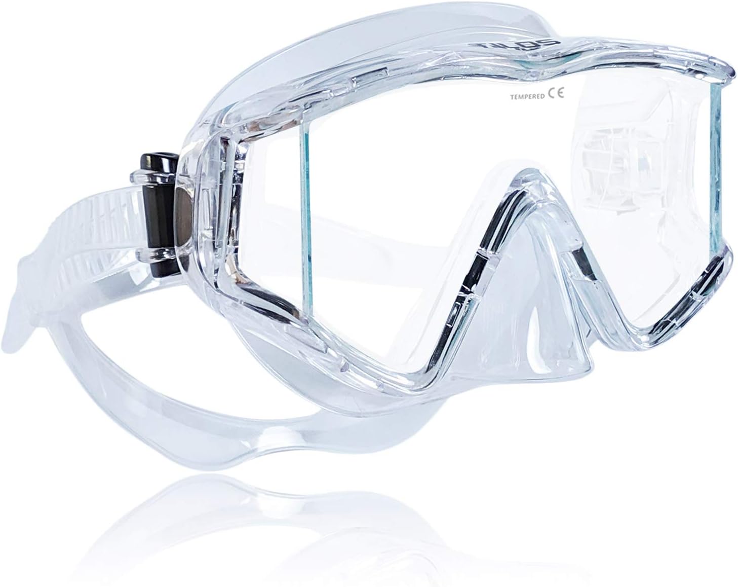 Tilos Single Lens Panoramic SG Large Wide View Mask for Scuba Diving, Snorkeling & Freediving