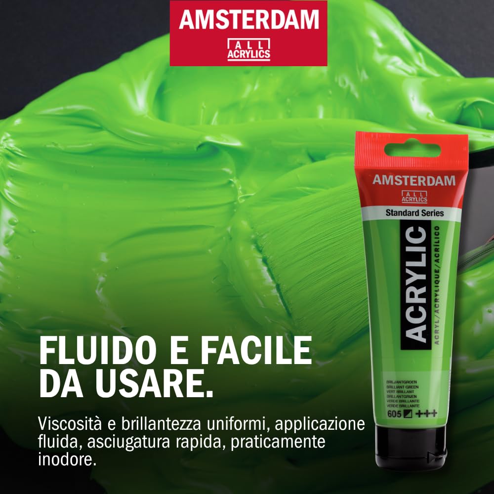 Amsterdam Standard Series Pittura Acrilica Colori Soft Set, 24 x 20 ml - Palette pastello, pigmenti resistenti alla luce, a base d'acqua inodore, adatto a varie superfici, confezione 100% riciclabile