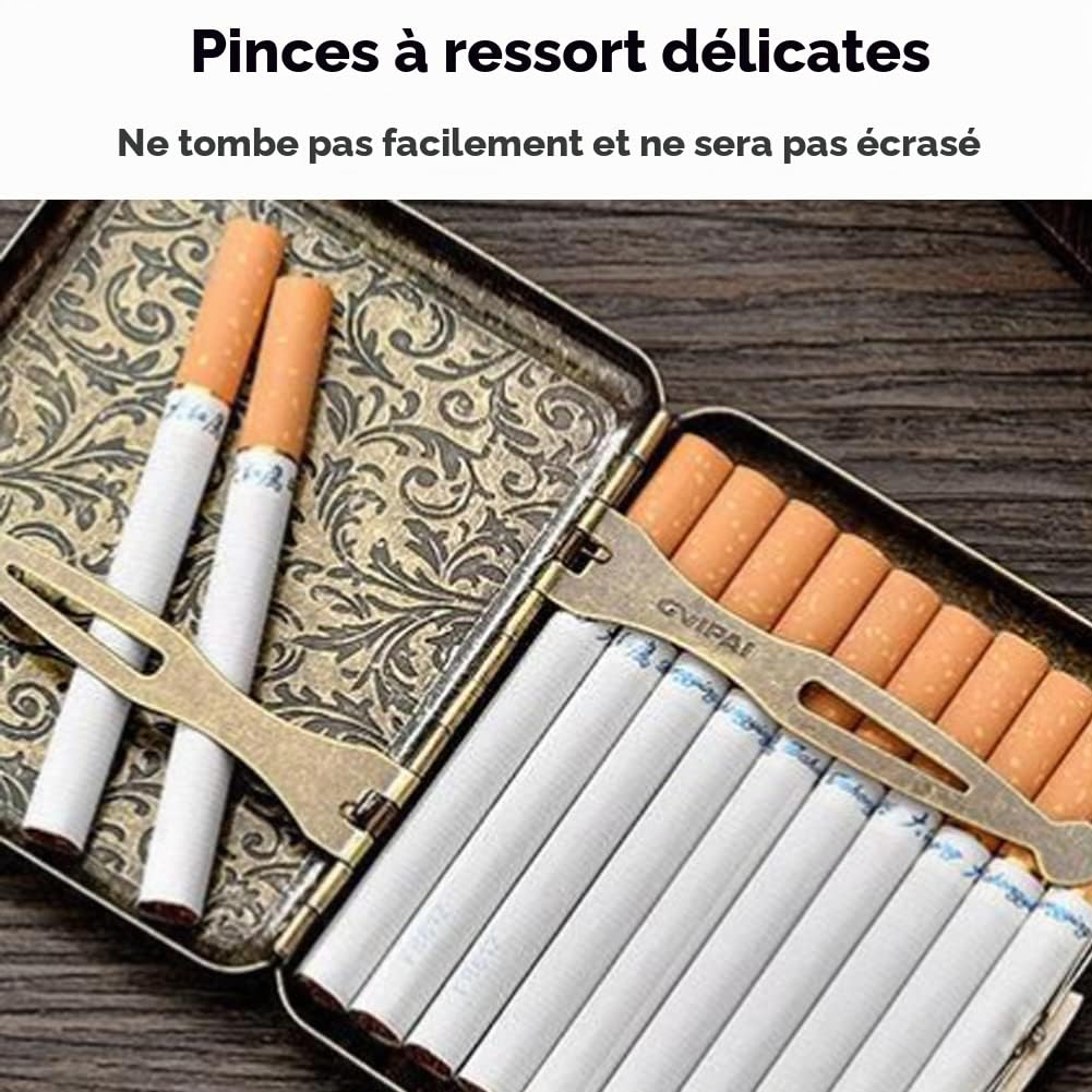 Boîte à Cigarette Métal Léger 1 PCS Metal Cigares Étui à Cigarettes Portatif, Porte Boîte de Cigarette, Étui à Cigarettes Homme Femme, pour 20 