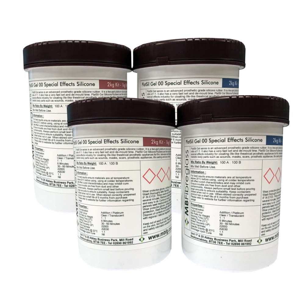 Polycraft ( Mb Fibreglass ) Polycraft Platsil Gel Oo Prosthetic Skin Safe Silicone Rubber - 4Kg Kit