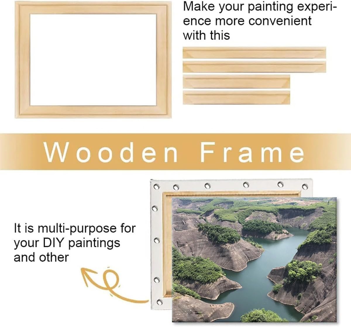 Wood Picture Frames, 62.99 x 31.49inch Hanging and Standing DIY Wall Decor Wall Photo Frame for Table Display Bedroom Gallery Decor and Crafts Arts