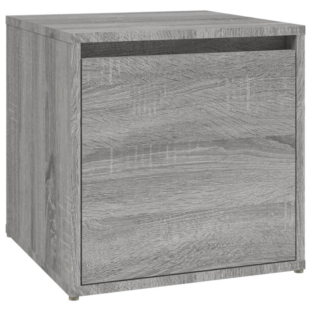 Juego de perchero gris Sonoma de madera 80 x 30,5 x 40 cm con espejo, caja de almacenamiento y jardinera, diseño moderno y robustez para pasillo, salón y dormitorio