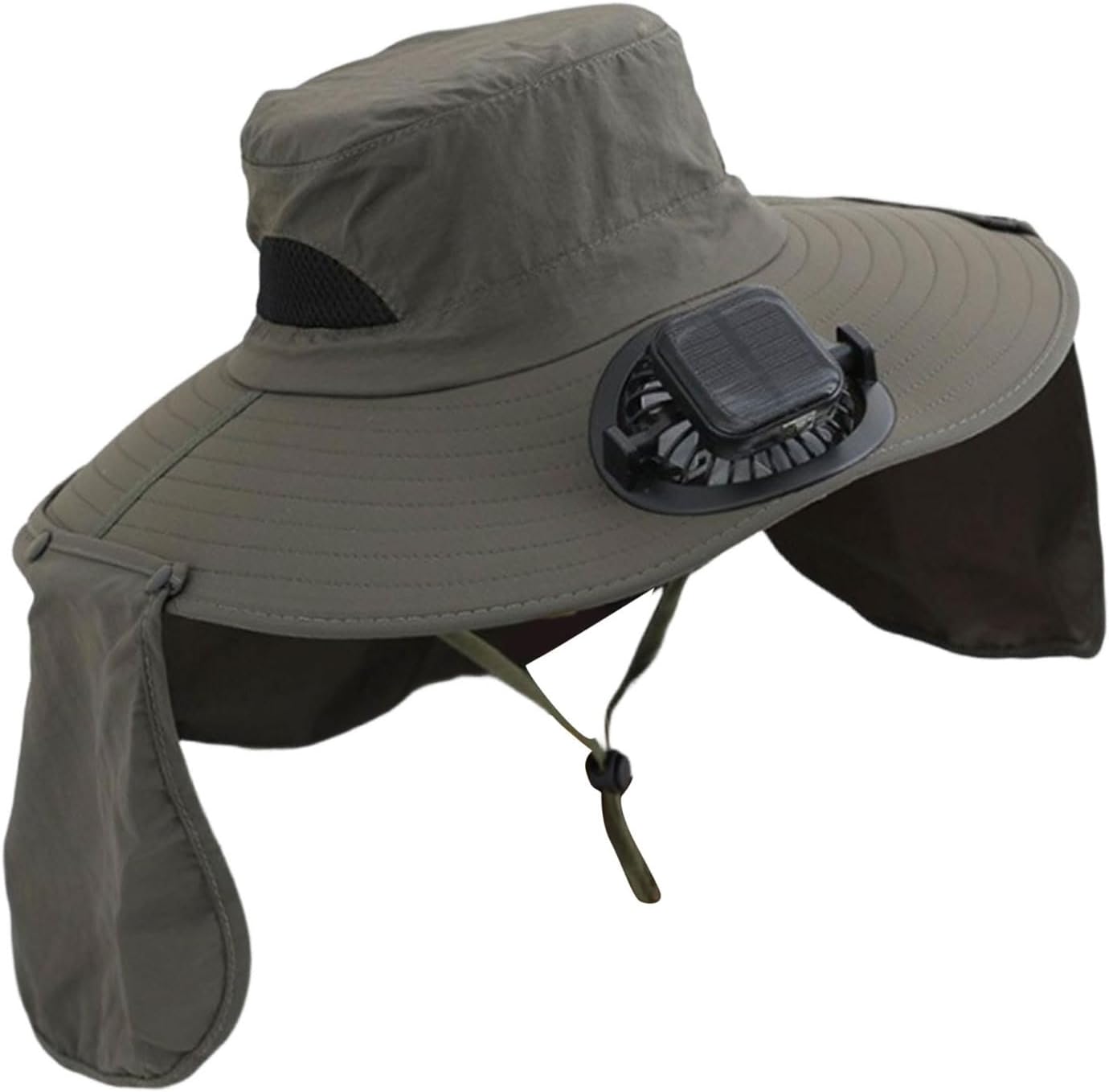 Automatic Fan Hat with Battery Display for Cycling Running Windproof Breathable Foldable Fishing Hat