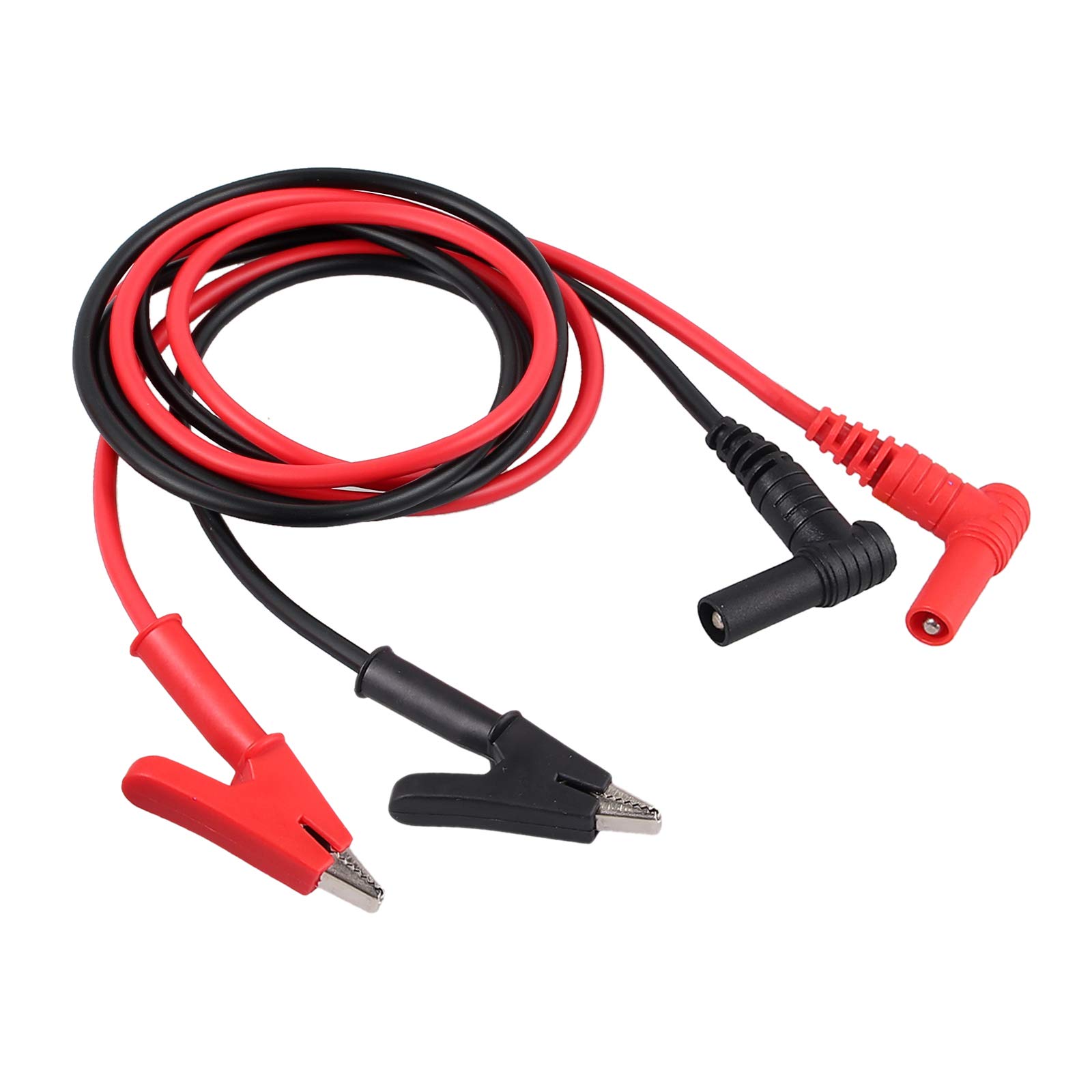Proster Banana Plug to Alligator Clip Safety Right Angle Banana Plug to Alligator 15A Labs Test Lead Heavy Duty 0.8M Long for Multimeter