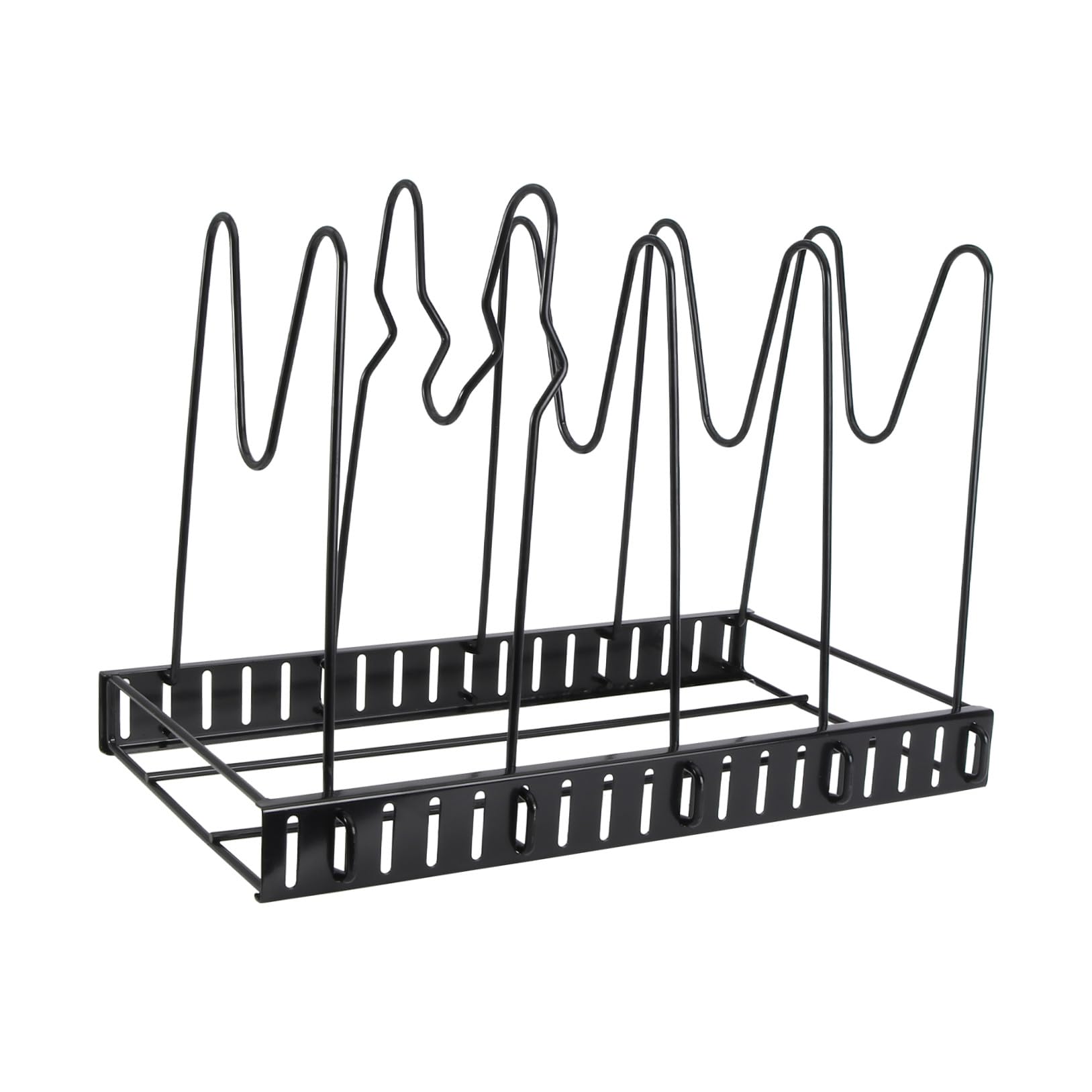 Support couvercles de casseroles noir HEMOTON pour organiser ustensiles de cuisine