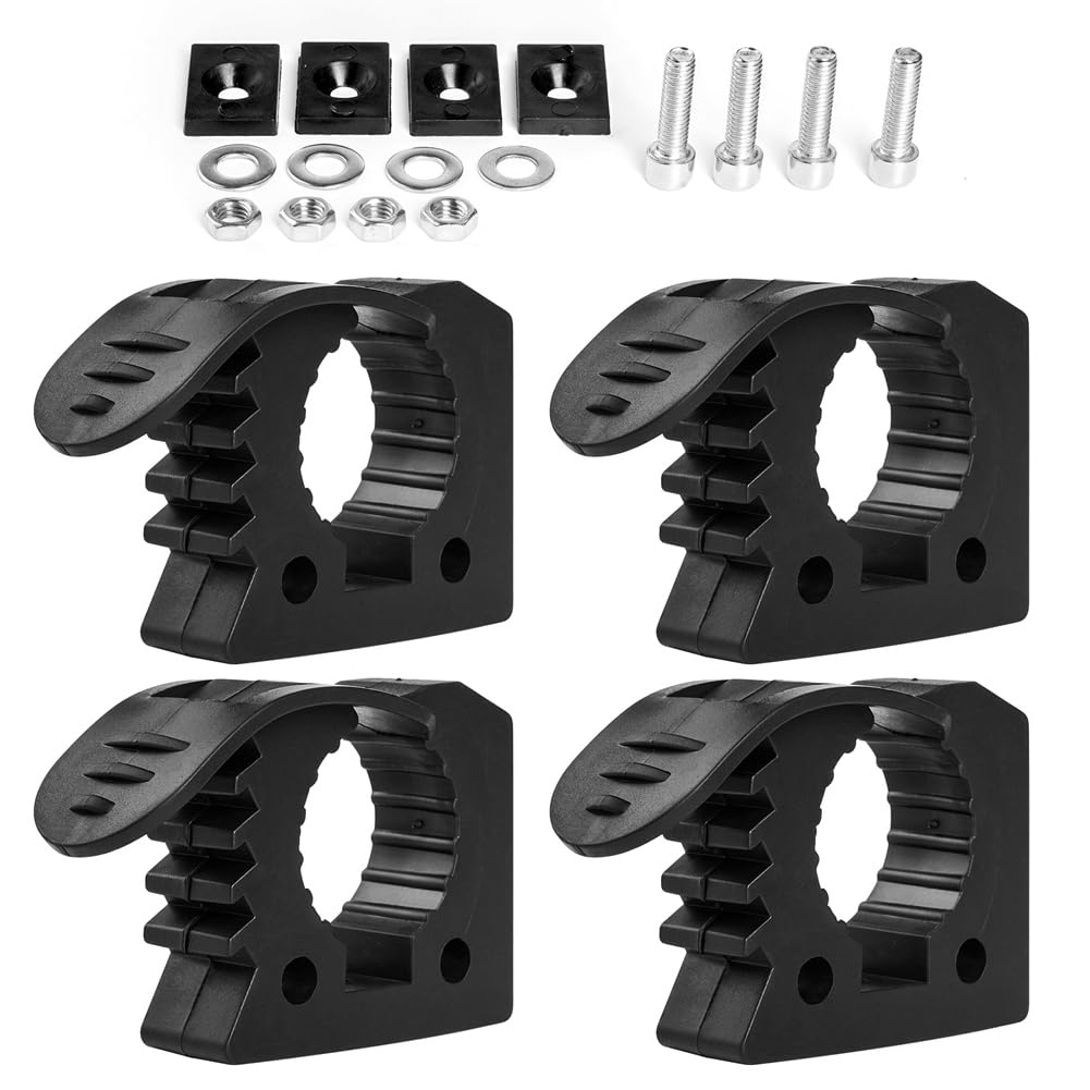 Osmond Mounting Kit 4 Pieces Quick Release Rubber Clamp Fist Mount Clamps 1-1/5" to 1-1/2" Diameter for Truck Tool Handles