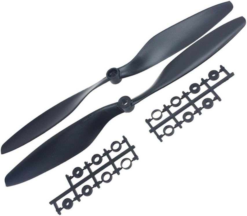 QwinOut 10x4.5" 1045 1045R CW CCW Propeller Plastic Props Black Compatible for DJI F450 500 F550 FPV Multi-Copter RC QuadCopter Drone (4 Pairs)