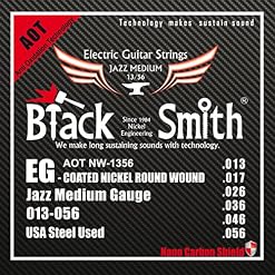 Black Smith 13-56 Coated Jeu de cordes pour Guitare électrique - Les Beatles, Paul McCartney, John Lennon, RIngo Starr, George Harrison