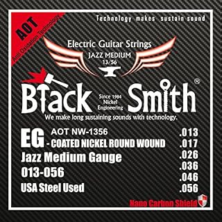 Black Smith 13-56 Coated Jeu de cordes pour Guitare électrique - Les Beatles, Paul McCartney, John Lennon, RIngo Starr, George Harrison