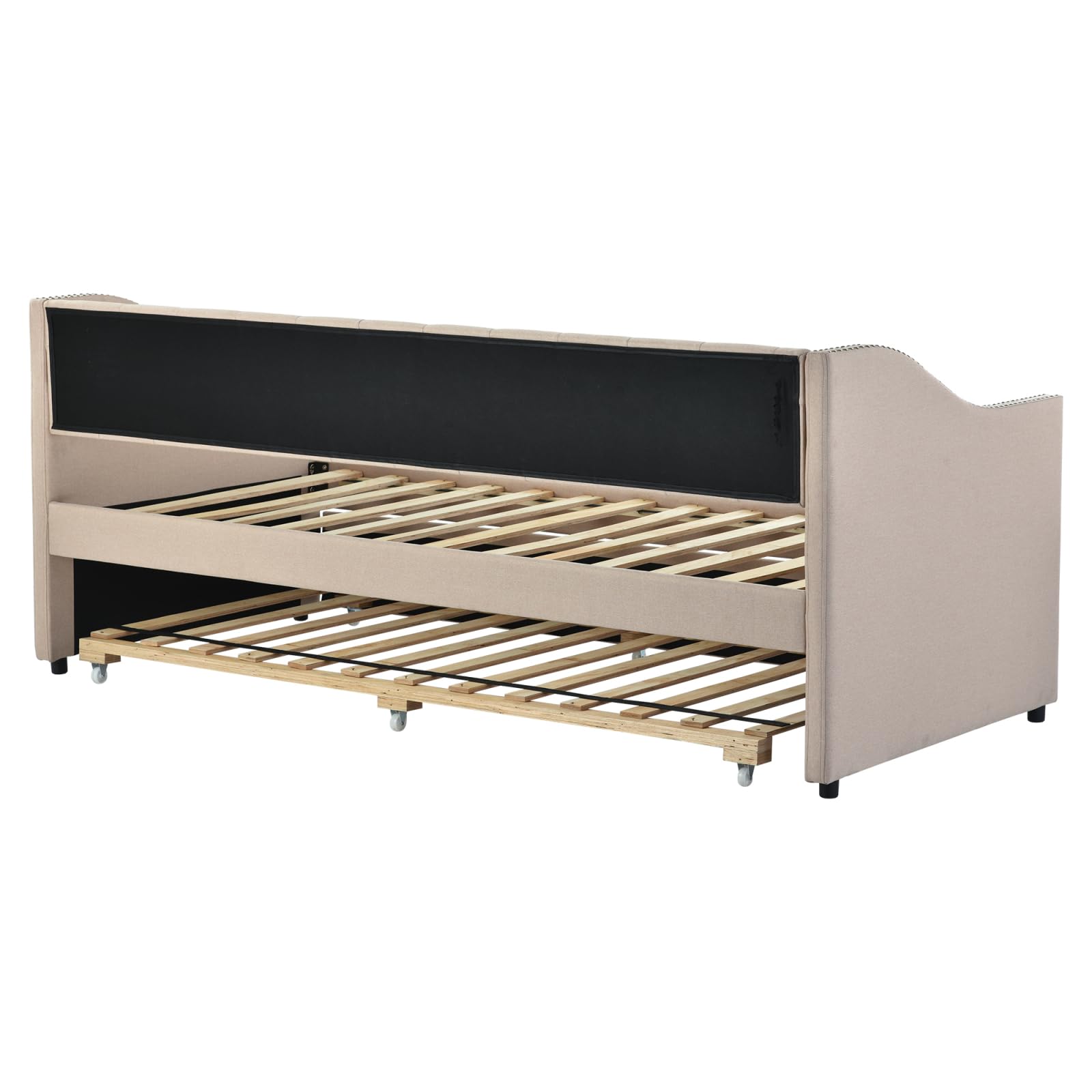 Wyściełana sofa z funkcją spania, 2 w 1 wielozadaniowa sofa z rozkładanym łóżkiem, rozkładana, aksamitna sofa z funkcją spania, 90/180 x 200 cm, nowoczesna dwuosobowa sofa do salonu, sypialni
