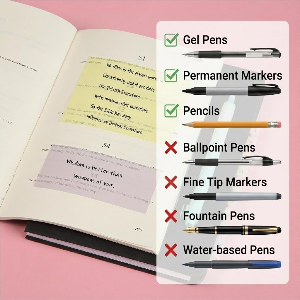 Mr. Pen- Transparent Sticky Note Set, 1650 Sheets, Pastel Colors, Divider Sticky Note Dividers Tabs