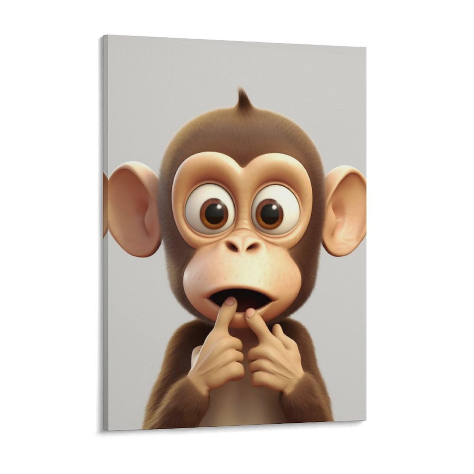 The Silent Monkey Canvas Wall Art for Bedroom 12x16inch Canvas Prints Artwork for Walls Modern Picture Artwork Painting for Living Room Aesthetic Wall Paintings for Bathroom Kitchen Office De