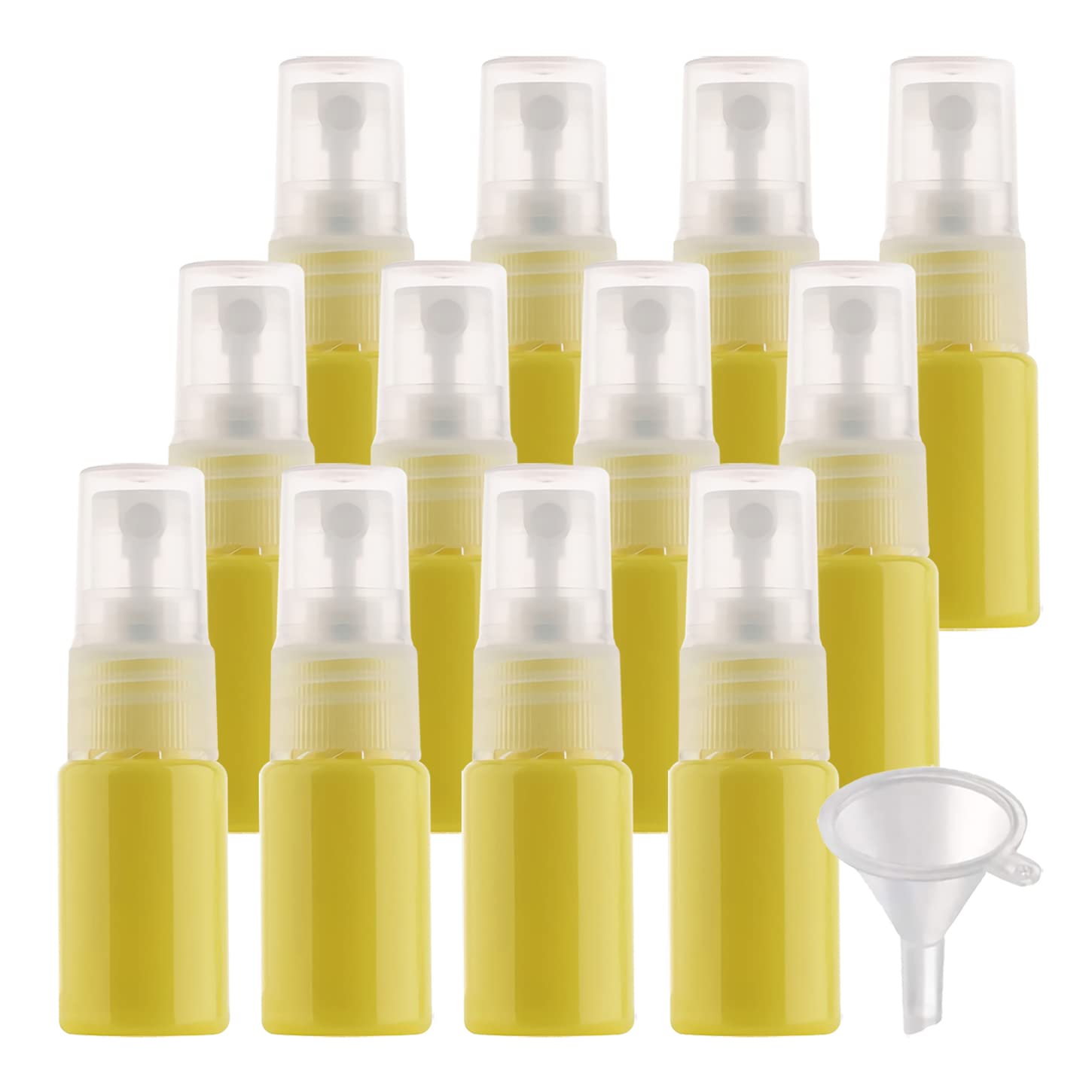 100 Pezzi 10ml Flacone Spray Vuoto Plastica Rosso, Mini Flacone Spray Portatile Riutilizzabile per Nebbia, Bottiglia di Profumo, Cosmetica, Viaggio con 5x Imbuti
