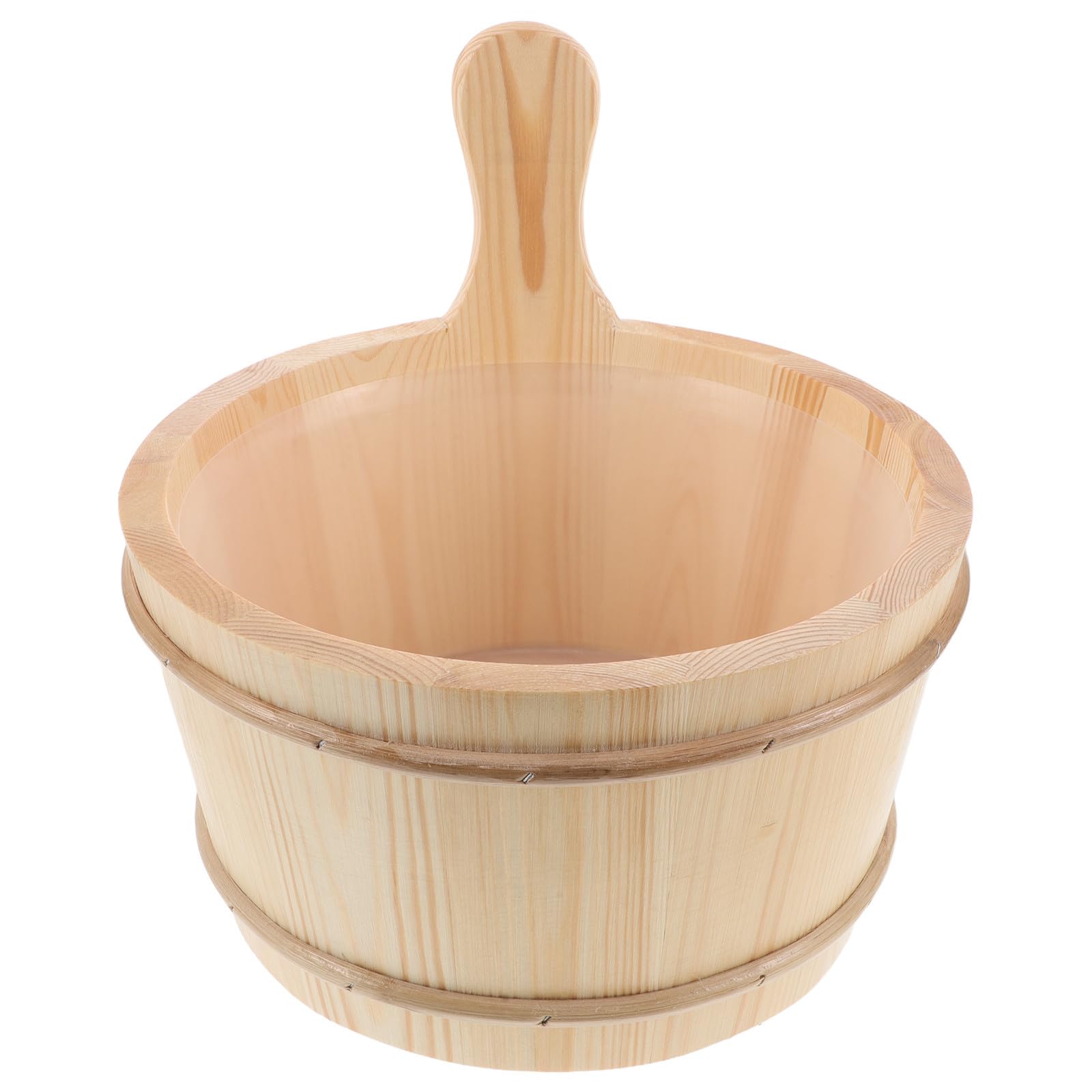 GLEAVI Saunaeimer mit Schöpfkelle 4l und Kunststoff, Beige