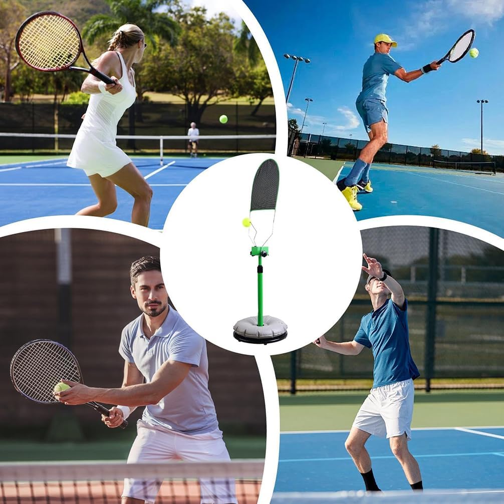 Portable Tennis Trainer, Height-Adjustable Tennis Rebounder, Single-Player Tennis Practice Equipment, Durable Outdoor Training Equipment, Precision Swing Training Aid (Pickball)