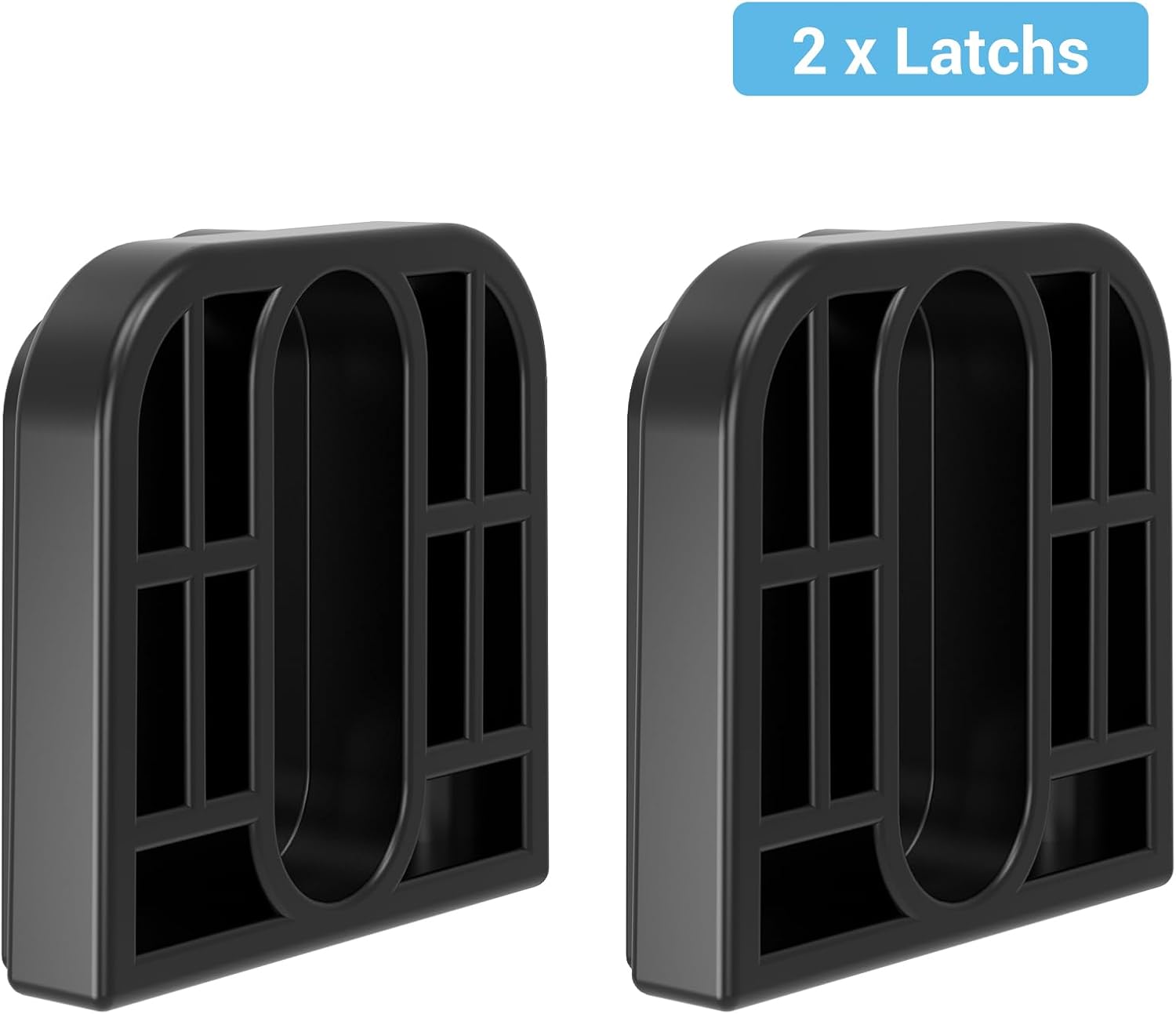 HAMOPY Auto-Lock Retractable Baby Gate Replacement Parts, Original Hardware Set (Including 2 x Latches + 2 x Brackets + 1 x Floor Hook + 1 Set of Screws) Only Fit 55“&71” Auto-Lock Baby Gate(Black) image 3
