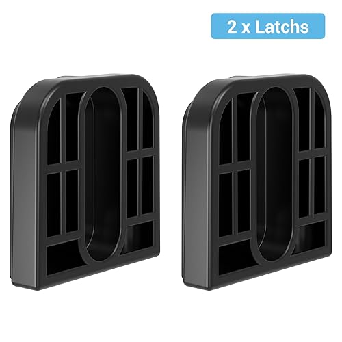 Miniatura 3 de HAMOPY Piezas de repuesto retráctiles para puerta de bebé con bloqueo automático, juego de accesorios originales (incluye 2 pestillos + 2 soportes +