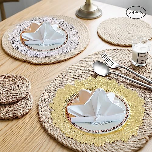 24 Platos Cargadores Redondos de Plástico 12.6 Pulgadas miniatura 4