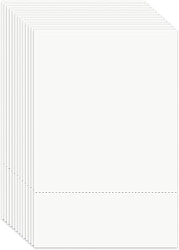 KDM 5864 Perforated Printer Paper, 8.5 x 14, Horizontal Perf 3" From Bottom, 24 lb Smooth White Sheets, 2,500 Count