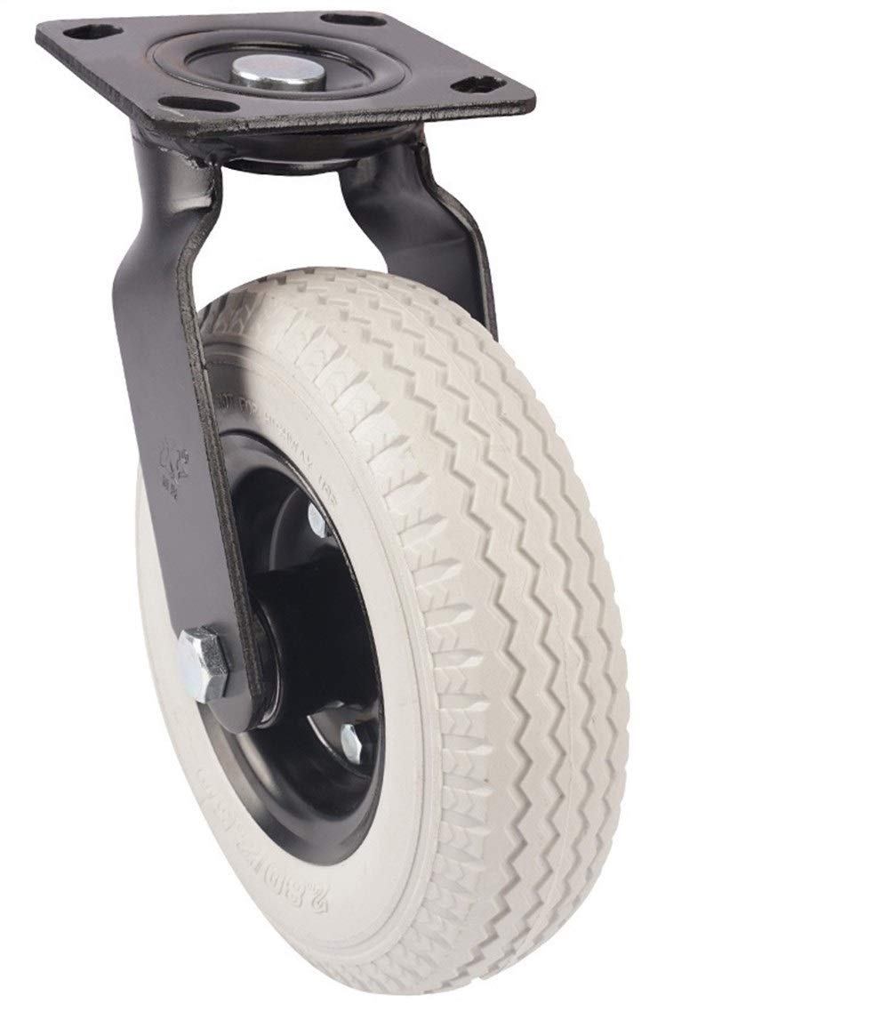Roulettes pivotantes de 8 pouces avec pneu en caoutchouc solide et mousse robuste pour chariot