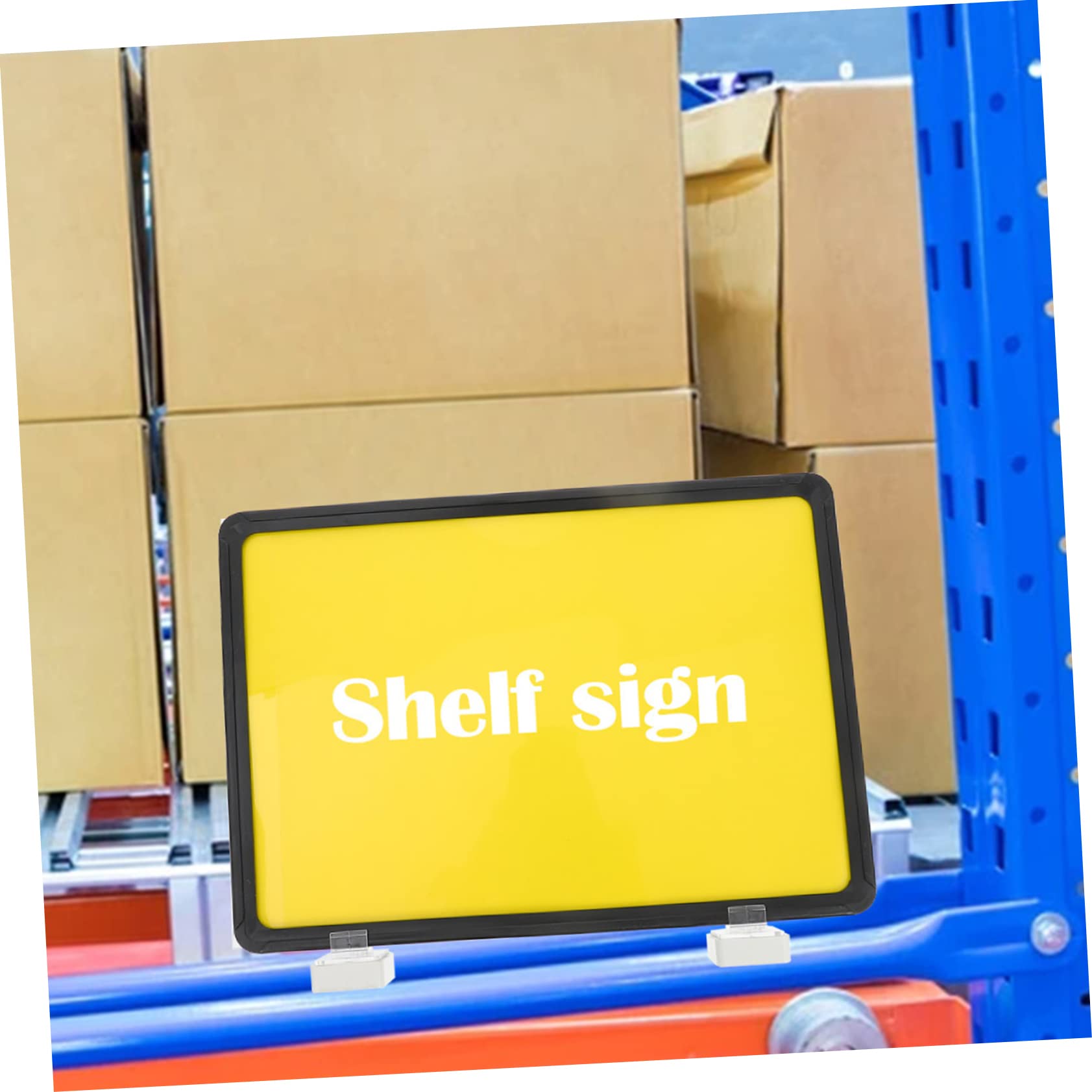 SEWACC 2 Stück Magnetische Preisschilder mit Magnettafel mit Magnete Stabile Abs Lageretiketten Praktische Magnetische Etikettenhalter für Supermarkt und Lager