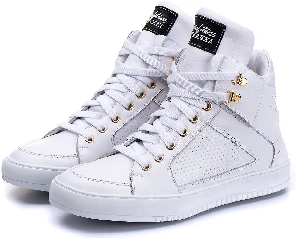 Tênis Feminino Fitness Academia Couro Legitimo Ideal Para Treino